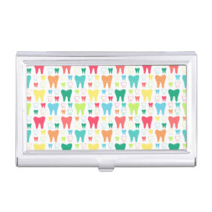 Colorful Teeth Pattern Business Card Case