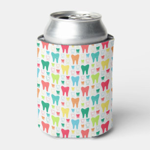 Colorful Teeth Pattern Can Cooler
