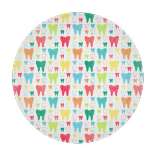 Colorful Teeth Pattern Cutting Board