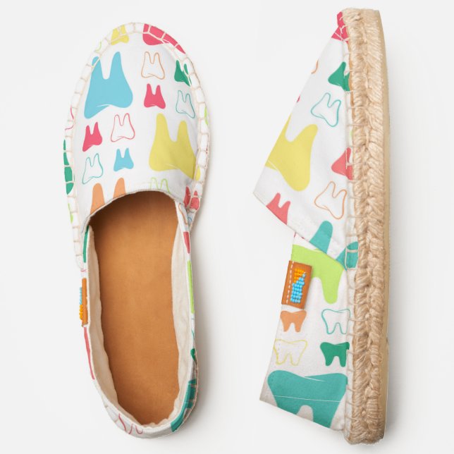 Colorful Teeth Pattern Espadrilles (Side)