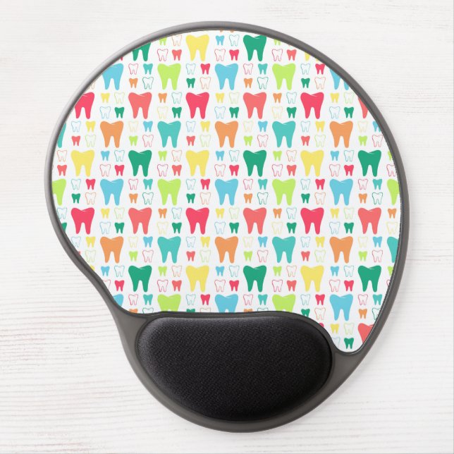 Colorful Teeth Pattern Gel Mouse Pad (Front)