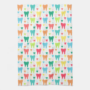 Colorful Teeth Pattern Kitchen Towel