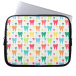 Colorful Teeth Pattern Laptop Sleeve