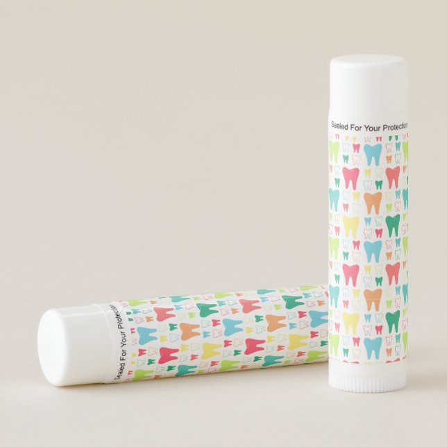 Colorful Teeth Pattern Lip Balm (Front)