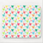 Colorful Teeth Pattern Mouse Pad<br><div class="desc">This design features a colorful pattern of a rainbow of teeth.</div>