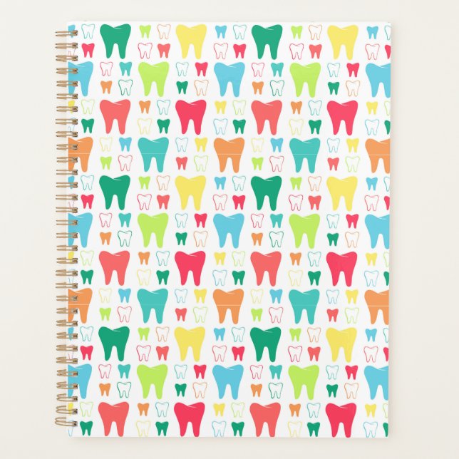 Colorful Teeth Pattern Planner (Front)