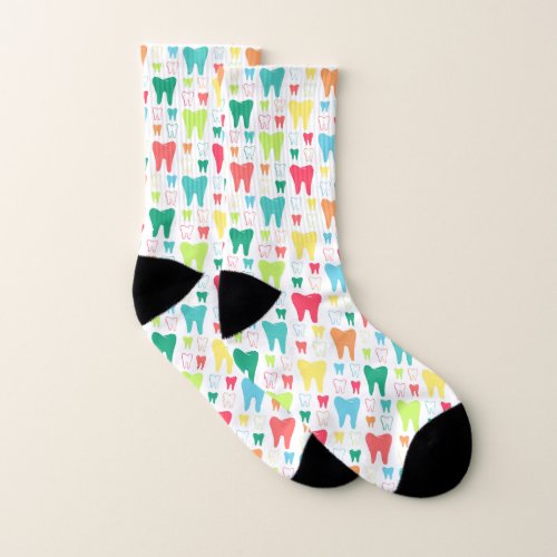 Colorful Teeth Pattern Socks