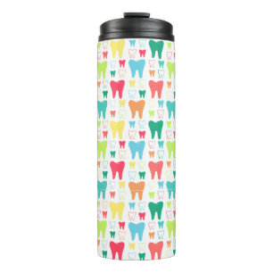 Colorful Teeth Pattern Thermal Tumbler