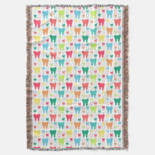 Colorful Teeth Pattern Throw Blanket