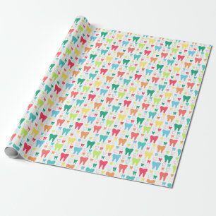 Colorful Teeth Pattern Wrapping Paper