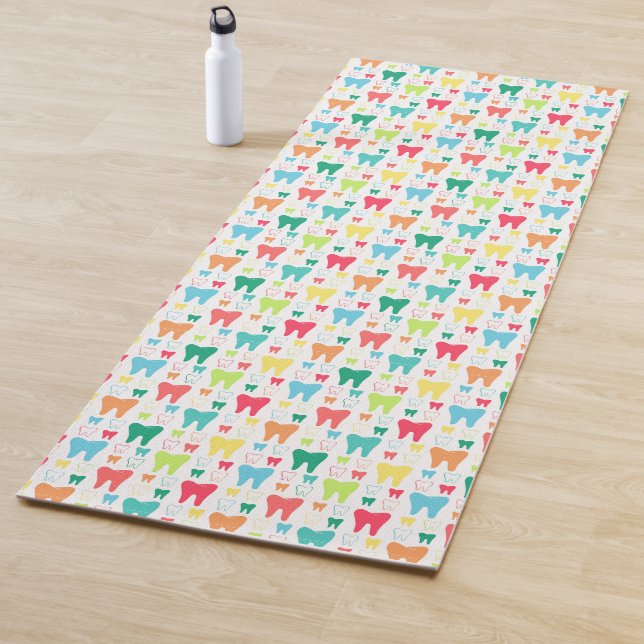 Colorful Teeth Pattern Yoga Mat (In Situ)