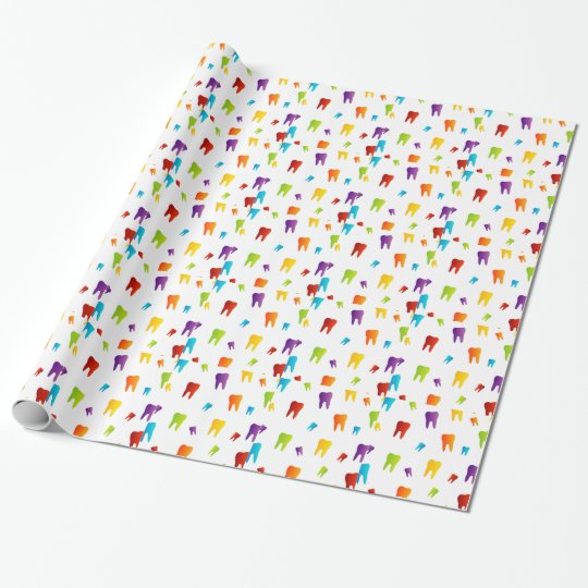 Colorful teeth wrapping paper