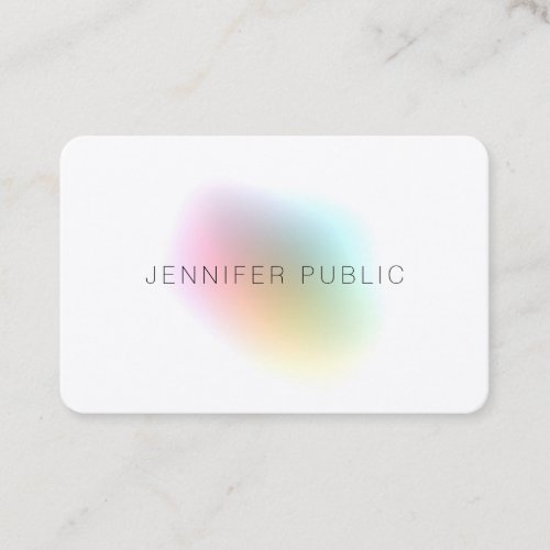 Colorful Template Elegant Professional Silk Finish Business Card