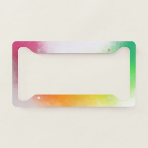 Colorful Template Modern Abstract Art Trendy License Plate Frame