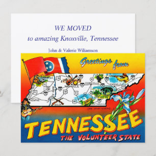 Colorful Tennessee Moving Address Card