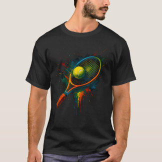 Colorful Tennis Ball Tie Dye Color Splash Into T-Shirt