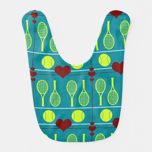 Colorful tennis pattern bib (Front)