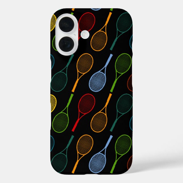 colorful tennis rackets pattern Case-Mate iPhone case (Back)