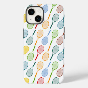 Colorful Tennis Rackets pattern iPhone 14 Case