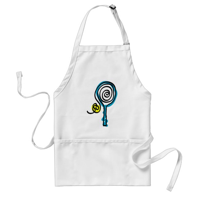 Colorful Tennis Spiral Rope Adult Apron (Front)