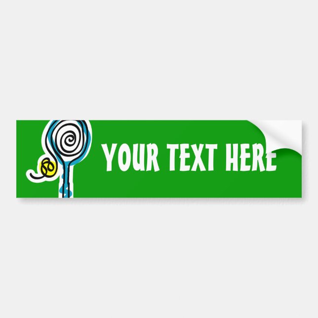 Colorful Tennis Spiral Rope Bumper Sticker (Front)