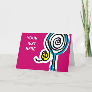 Colorful Tennis Spiral Rope Card