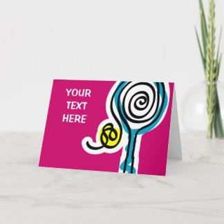 Colorful Tennis Spiral Rope Card