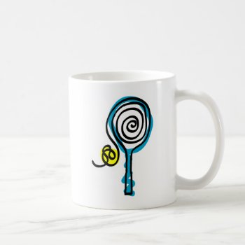 Colorful Tennis Spiral Rope Coffee Mug by imagewear at Zazzle
