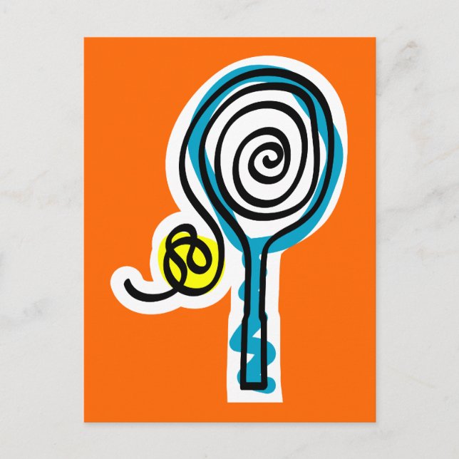 Colorful Tennis Spiral Rope Postcard (Front)