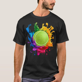 Colorful Tennis Sports Gear For T-Shirt