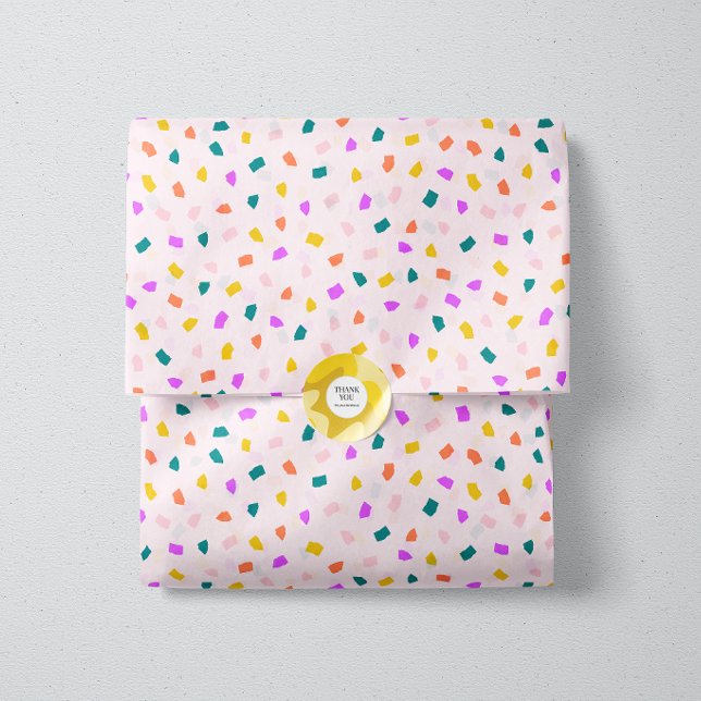Colorful Terrazzo Confetti Pattern Pink Lemonade Tissue Paper (Creator Uploaded)