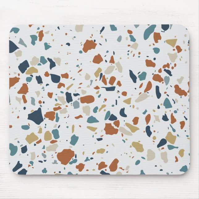 Colorful Terrazzo Digital Pattern Mouse Pad (Front)