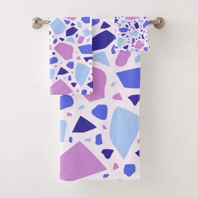 Colorful Terrazzo Pattern Bath Towel Set (Insitu)