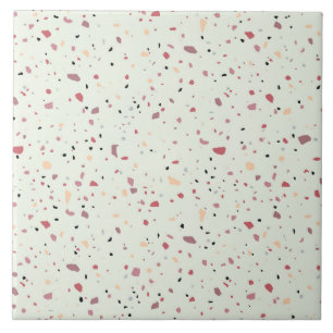 Colorful terrazzo pattern ceramic tile