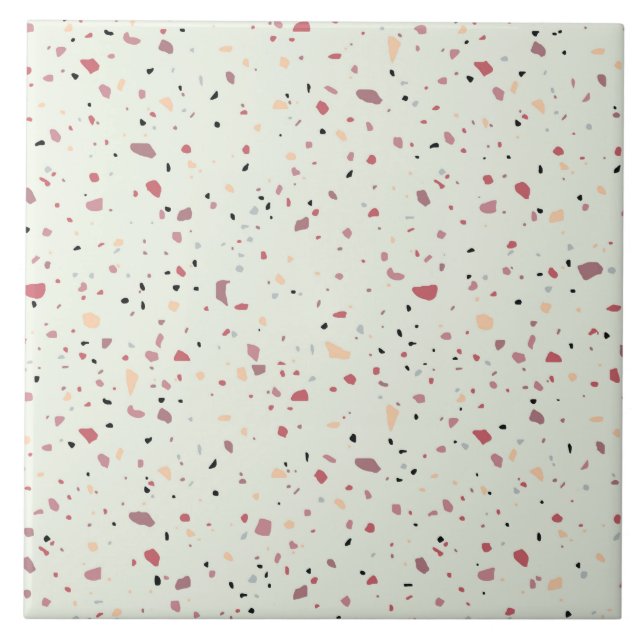 Colorful terrazzo pattern ceramic tile (Front)