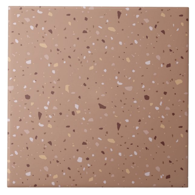 Colorful terrazzo pattern ceramic tile (Front)