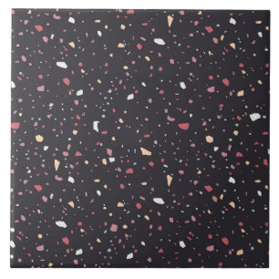 Colorful terrazzo pattern ceramic tile