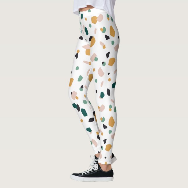 Colorful terrazzo pattern leggings (Left)
