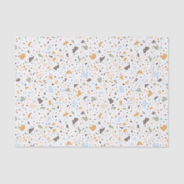 Colorful Terrazzo Pattern Tissue Paper (Front)