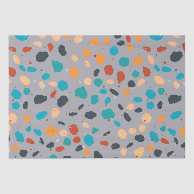 Colorful terrazzo pattern tissue paper (Front)