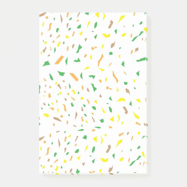 Colorful Terrazzo Pieces Post-it Notes (Front)