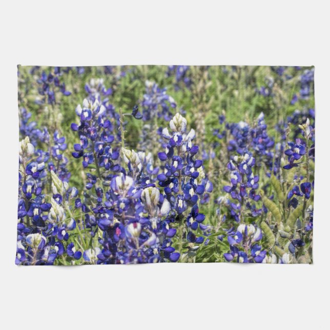 Colorful Texas Bluebonnets - Lupinus texensis Towel (Horizontal)