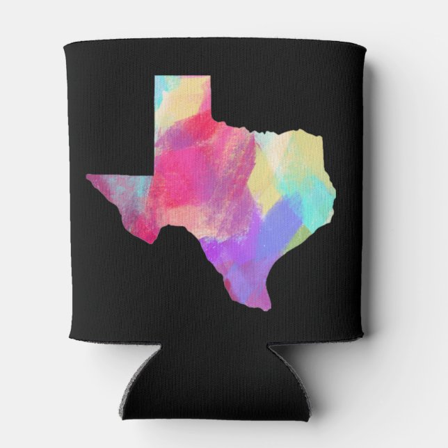 Colorful Texas Koozie (Back)