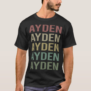 Colorful Text Art - Ayden Name T-Shirt