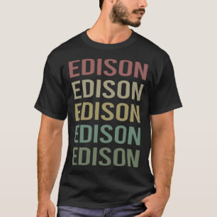 Colorful Text Art - Edison Name T-Shirt