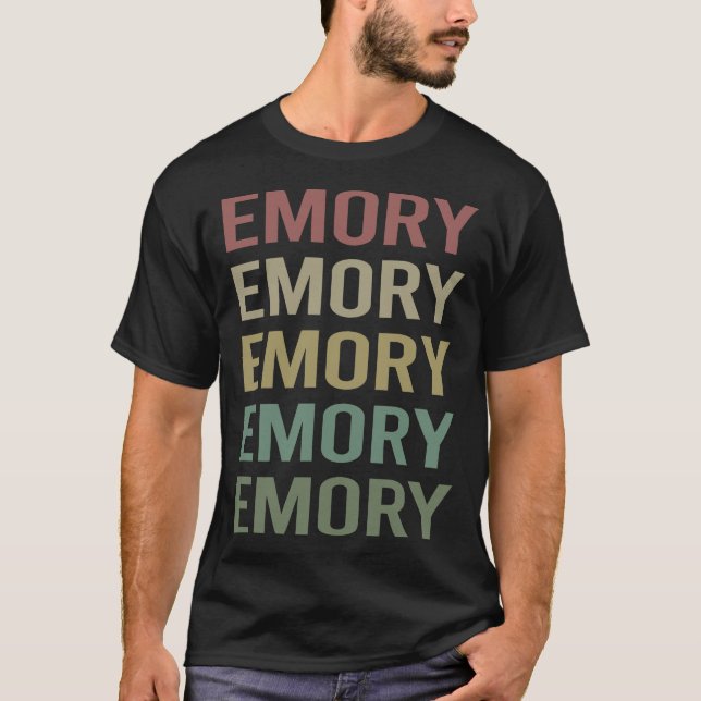 Colorful Text Art - Emory Name T-Shirt (Front)