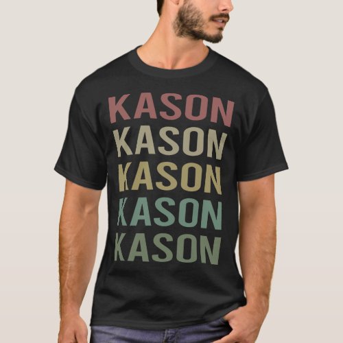 Colorful Text Art _ Kason Name T_Shirt