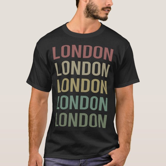 Colorful Text Art - London Name T-Shirt (Front)