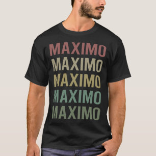 Colorful Text Art - Maximo Name T-Shirt