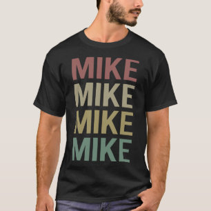 Colorful Text Art - Mike Name T-Shirt